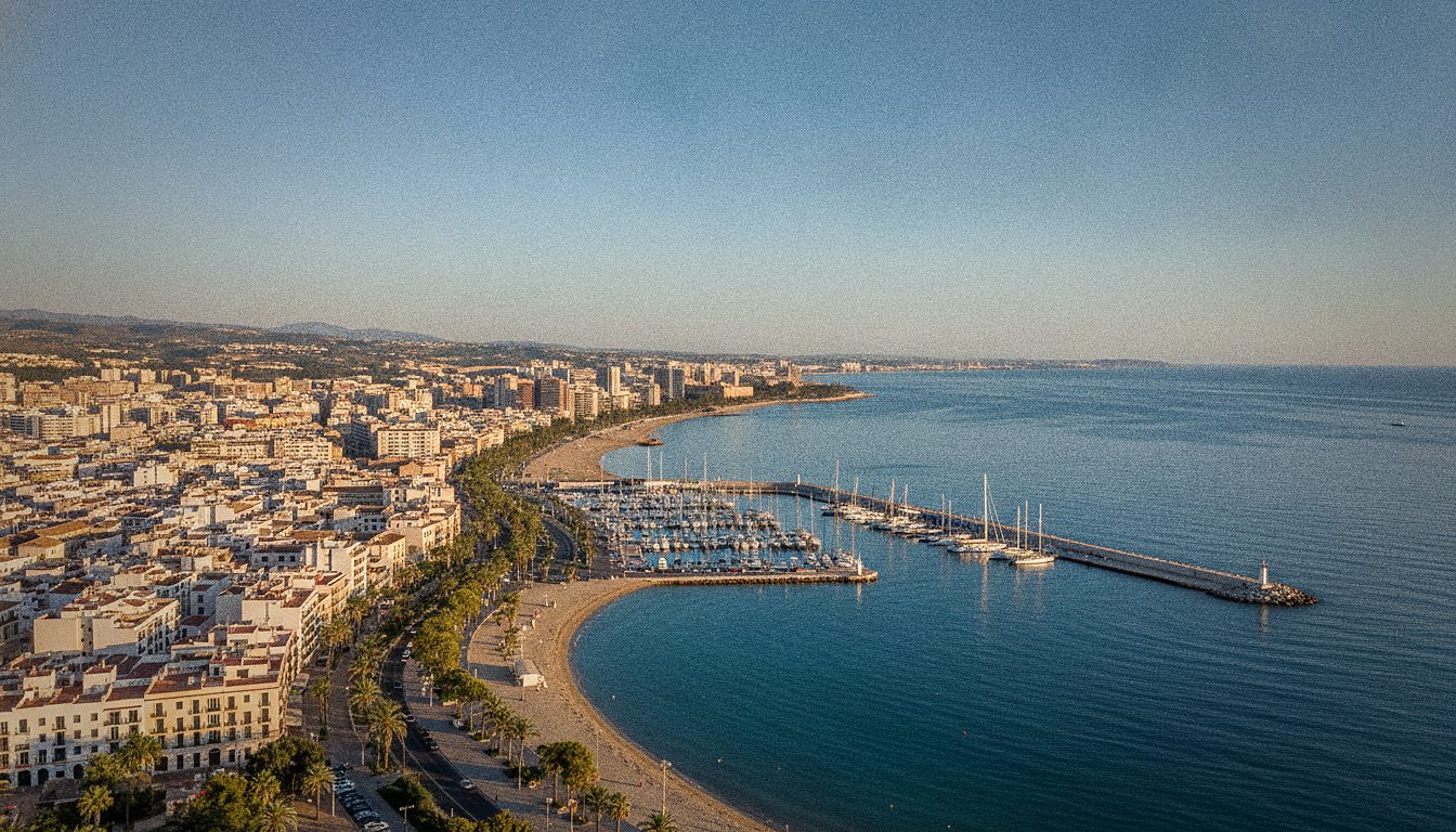 Port et vieille ville d'Alicante vus depuis le château de Santa Bárbara