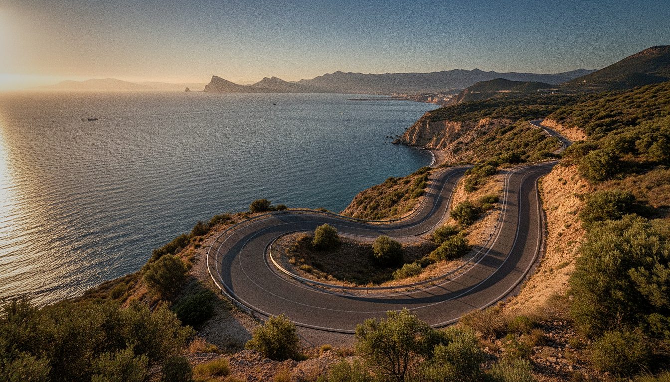 Vue de la baie de Tanger et du détroit de Gibraltar depuis les hauteurs de la ville